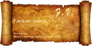 Farkas Vazul névjegykártya